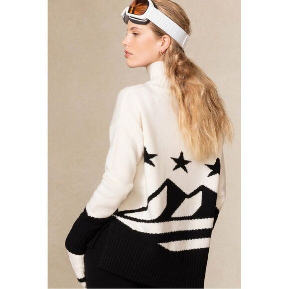 NakedCashmere Stella Star Graphic Turtleneck Cashmere Sweater NWT Size Small - Picture 3 of 16